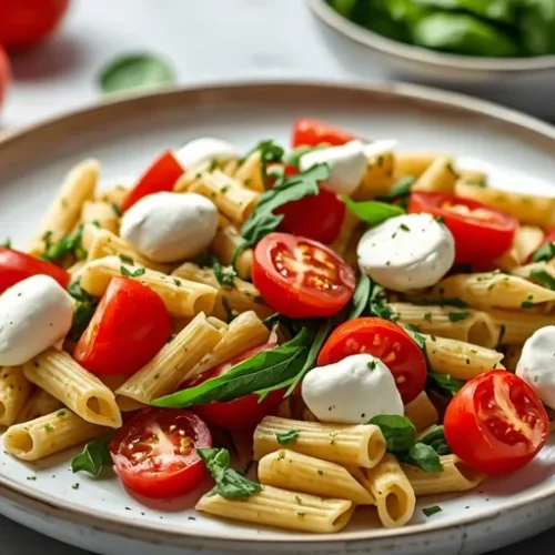 caprese pesto pasta salad recipe
