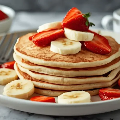 banana strawberry pancakes recipe