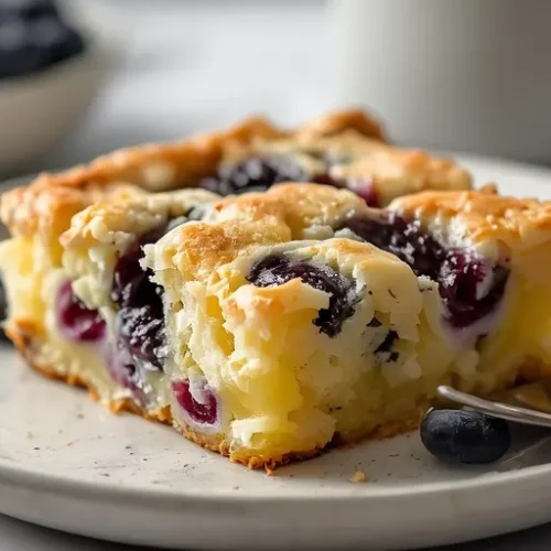 blueberry cottage cheese high protein bake recipe