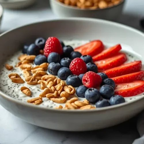 chia pudding bowl with toppings recipe