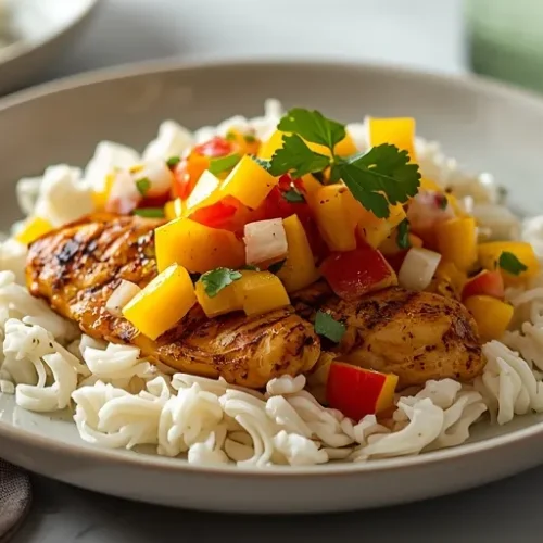 chicken with mango salsa bowl recipe