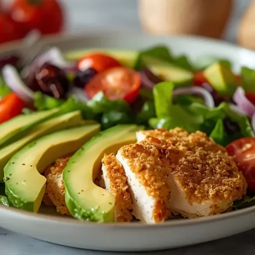 crispy chicken avocado salad recipe