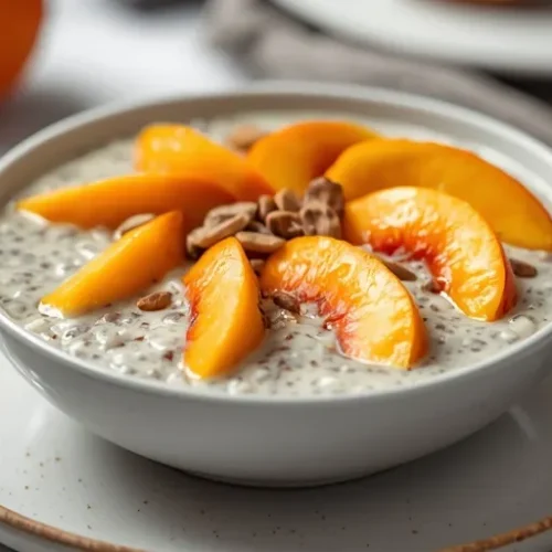 peach chia pudding bowl recipe