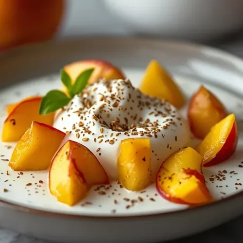 peach chia pudding with greek yogurt recipe