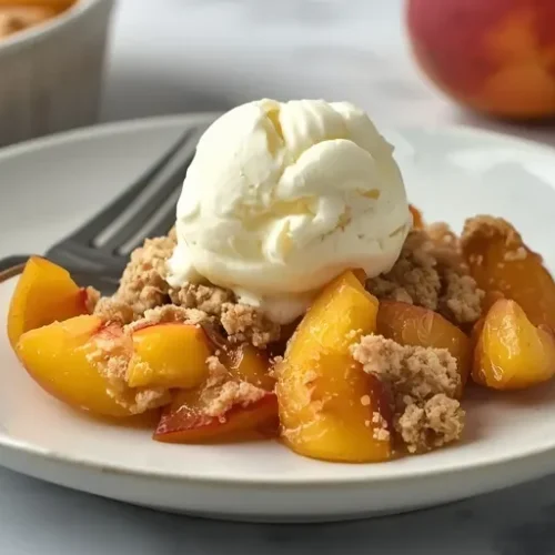 peach crumble with fresh peaches recipe