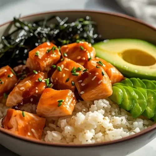 teriyaki salmon poke bowl recipe