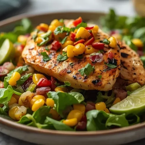 chicken grilled corn salad recipe
