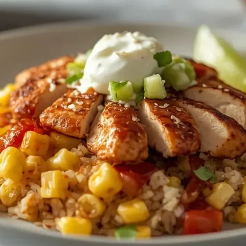 chicken taco street corn rice bowl recipe