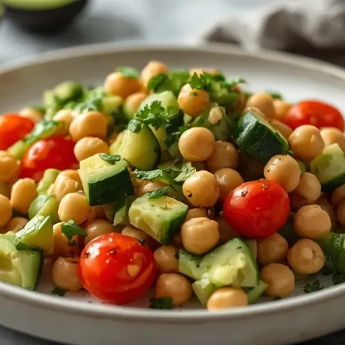 chickpea avocado cucumber salad recipe