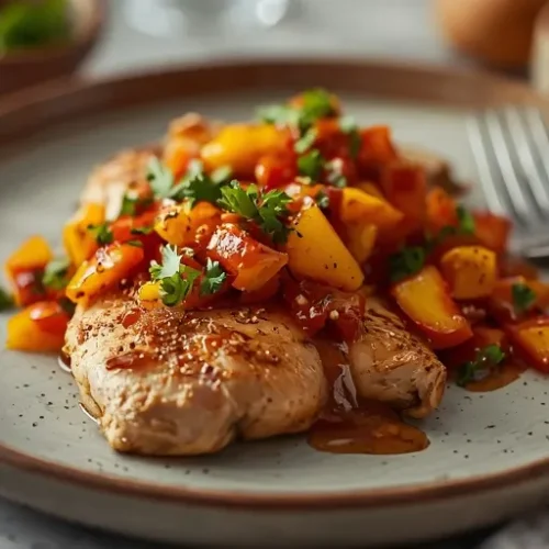 chipotle peach salsa chicken recipe