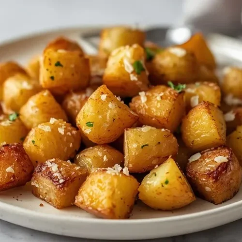 crispy garlic parmesan potatoes recipe