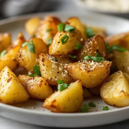 garlic parmesan potatoes air fryer recipe