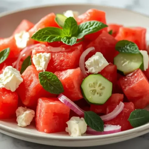 greek watermelon cucumber feta salad recipe
