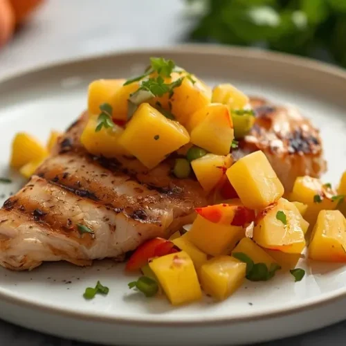 grilled chicken peach mango salsa recipe