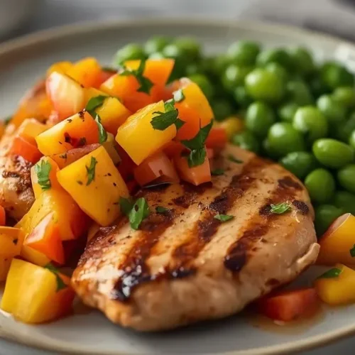grilled chicken with peach salsa recipe