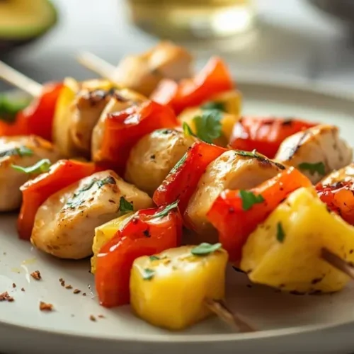 healthy pineapple chicken kabobs recipe