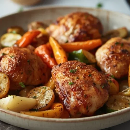 honey garlic sheet pan chicken meal prep recipe