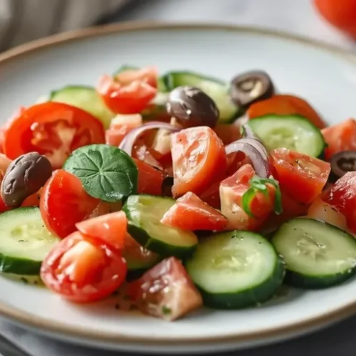 italian creamy cucumber tomato salad recipe