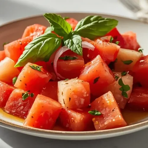 marinated tomato watermelon salad recipe