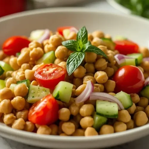mediterranean chickpea cucumber salad recipe
