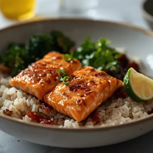 miso teriyaki salmon bowl recipe