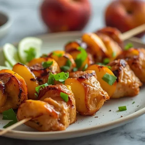 peach bbq chicken kabobs recipe