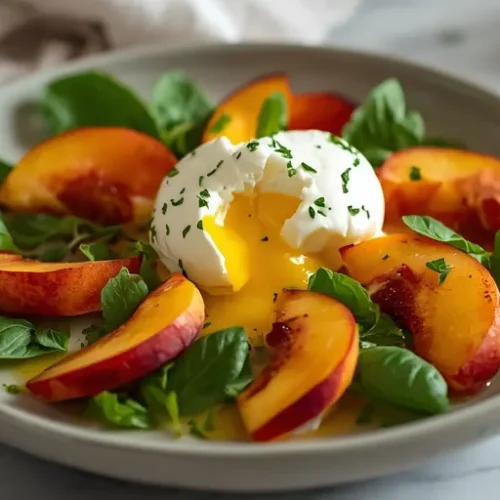 peach burrata caprese salad recipe