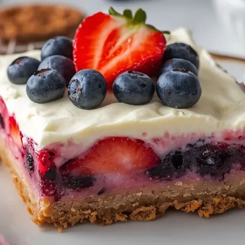 strawberry blueberry pretzel salad recipe