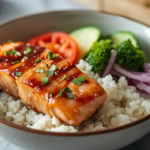teriyaki salmon bowl meal prep recipe