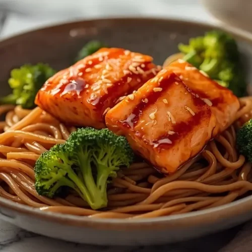 teriyaki salmon noodle bowl recipe