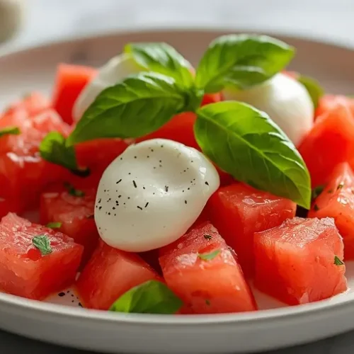 tomato watermelon caprese salad recipe