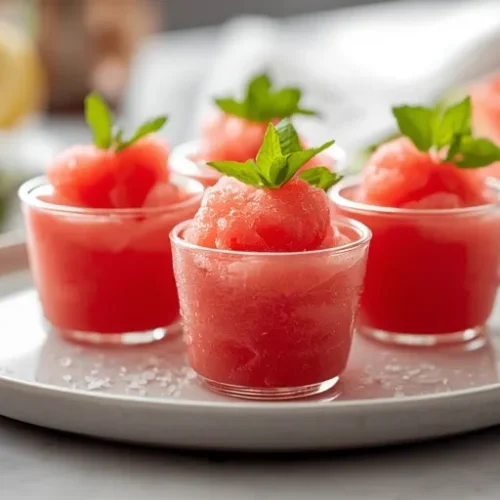 watermelon sorbet cups recipe