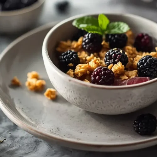 Blackberry Cottage Cheese Bowl recipe