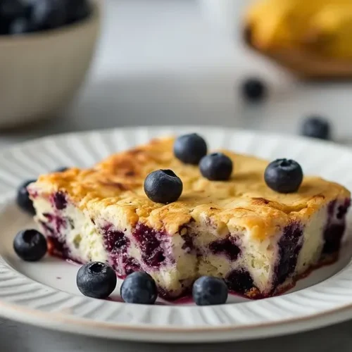 Blueberry Cottage Cheese Breakfast Bake recipe