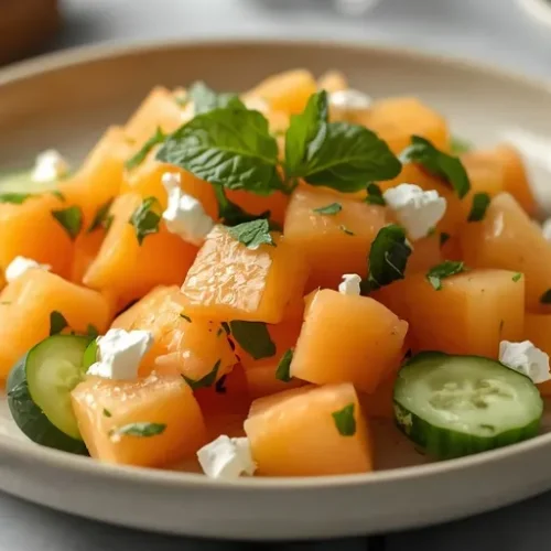 Cantaloupe Cucumber Salad recipe
