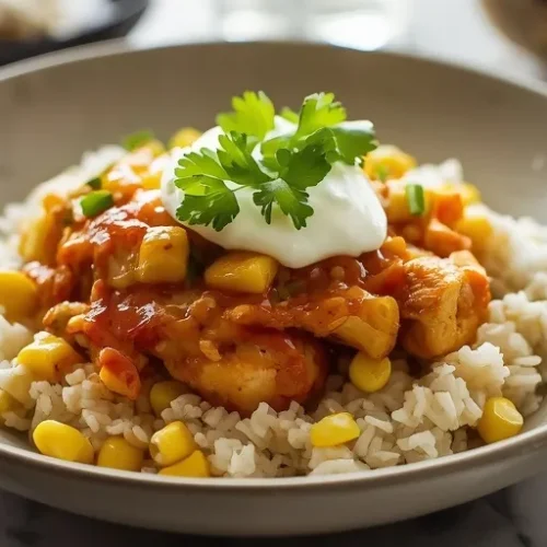 cheesy street corn chicken rice bowl recipe