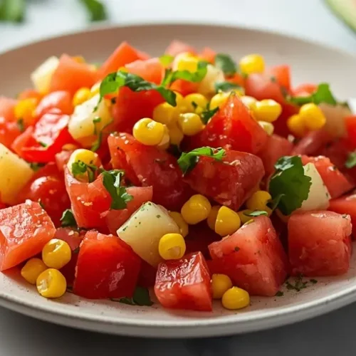 corn tomato watermelon salad recipe