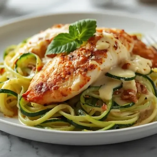 Creamy Chicken Zoodle Skillet recipe