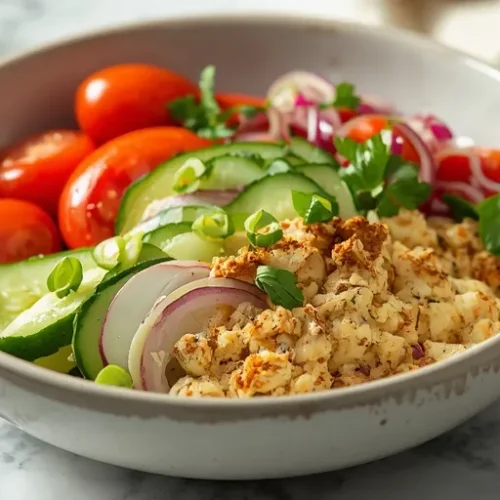 creamy cucumber tomato lunch bowl recipe