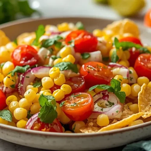 crunchy corn chip grilled corn salad recipe