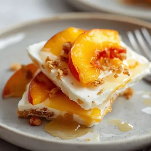 Frozen Peach Yogurt Bark recipe