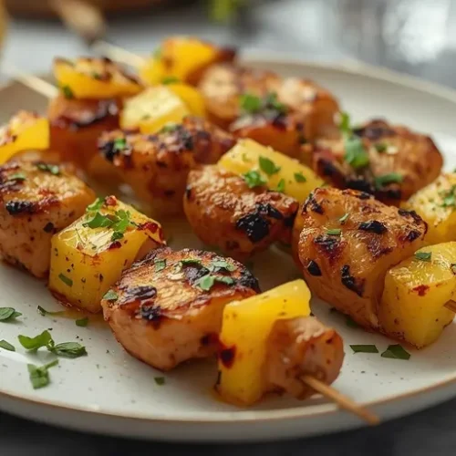 greek pineapple chicken kabobs recipe