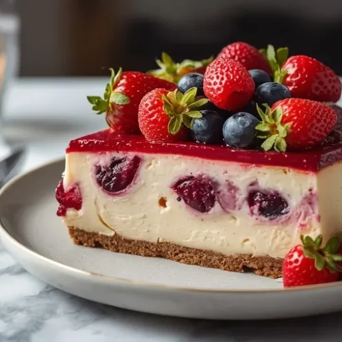 layered berry no bake cheesecake recipe