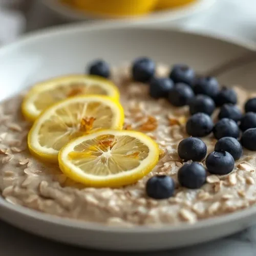 Lemon Blueberry Overnight Oats recipe