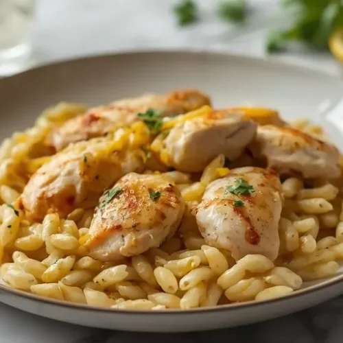 Lemon Garlic Chicken Orzo recipe