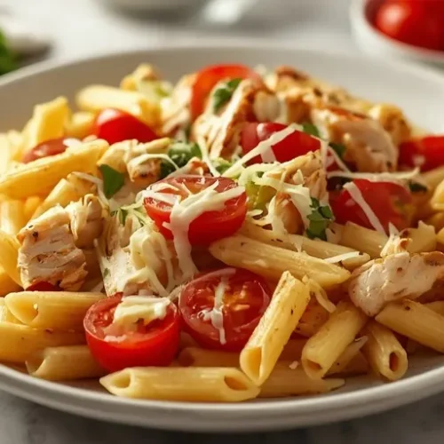 loaded chicken caesar pasta salad recipe
