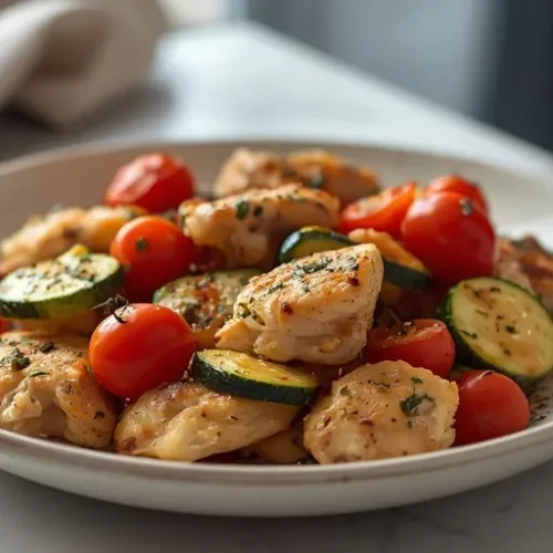 Mediterranean Chicken Zucchini Skillet recipe