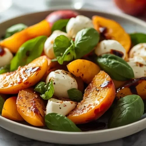 mediterranean peach mozzarella salad recipe