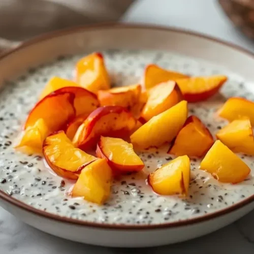 Overnight Chia with Peaches recipe