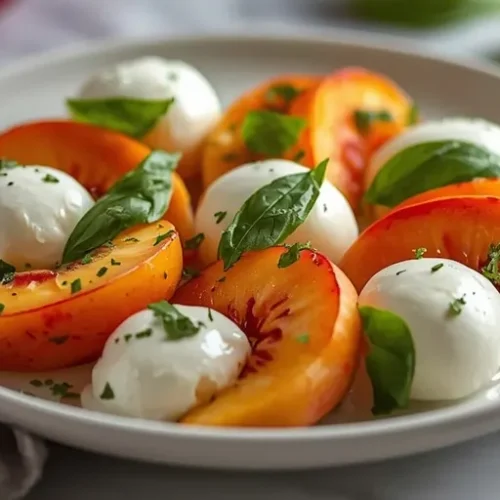 peach fruit caprese salad recipe